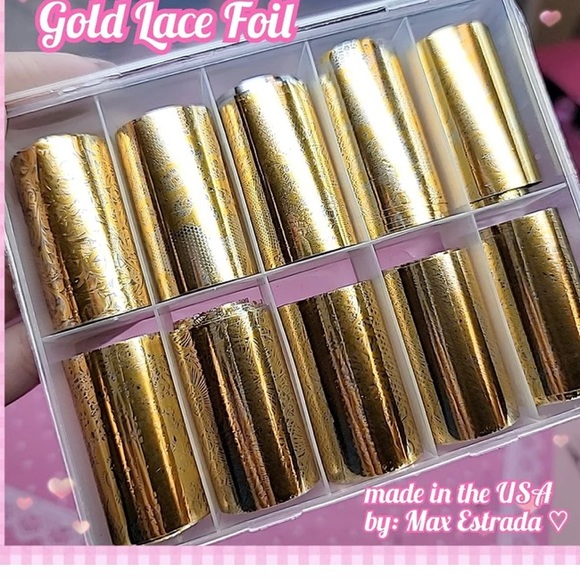 GOLD LACE FOIL Nail Foil Kit 1/$15, 2/$25, 3/$30, 4/$35.$5 each additional! - Picture 1 of 2